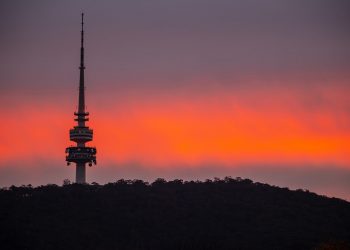 Black mountain tower