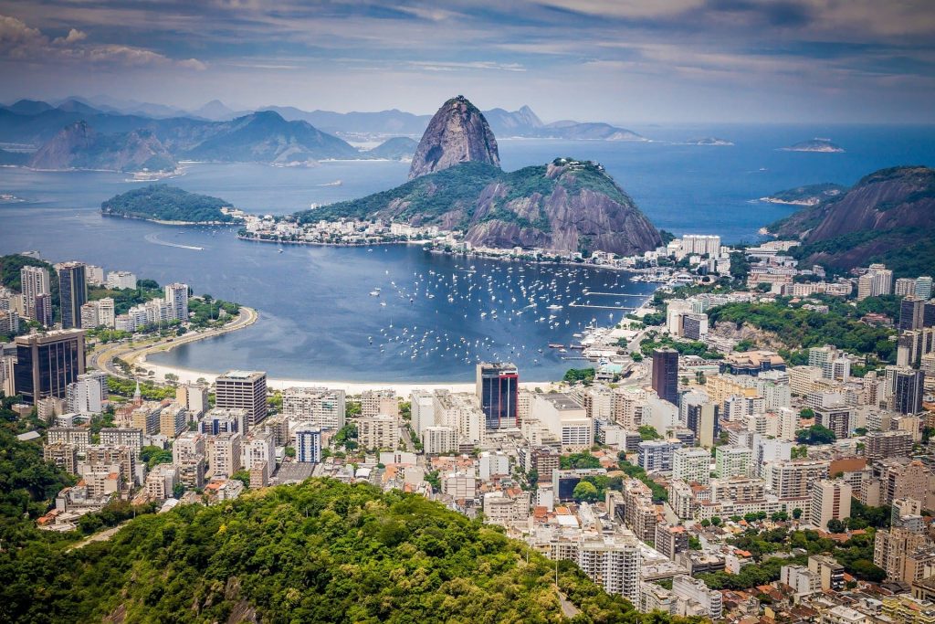 Vista panorâmica do Rio de Janeiro no Brasil
