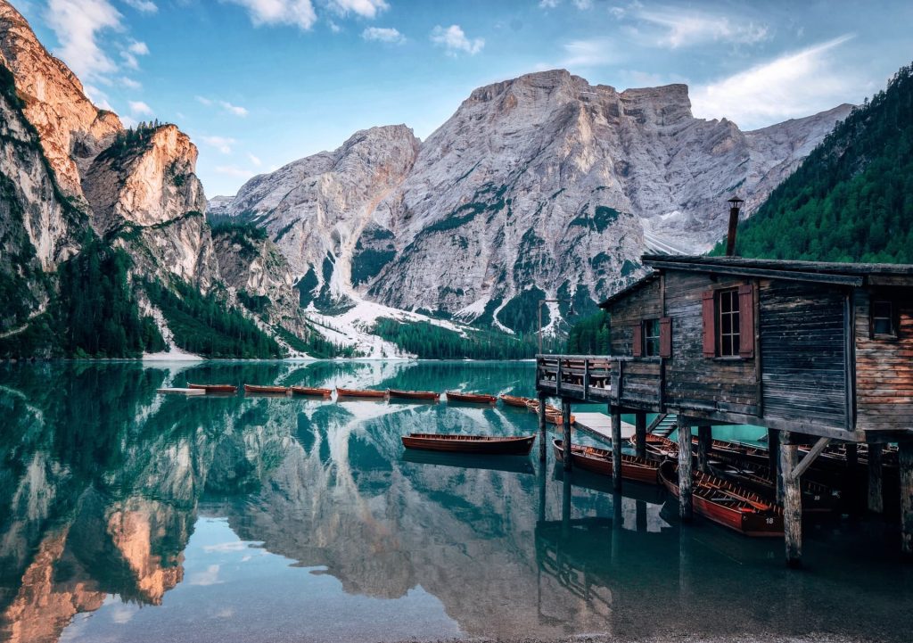 Lago Wildsee na Itália
