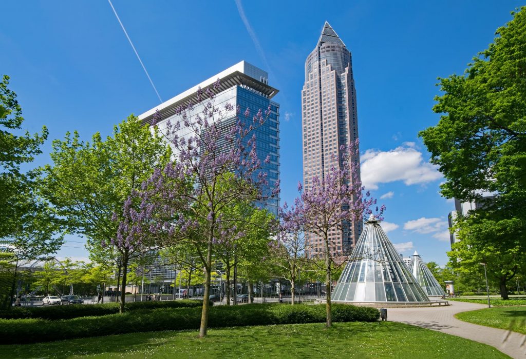 Prédio Messeturm em Frankfurt na Alemanha, um dos prédios mais altos da União Europeira